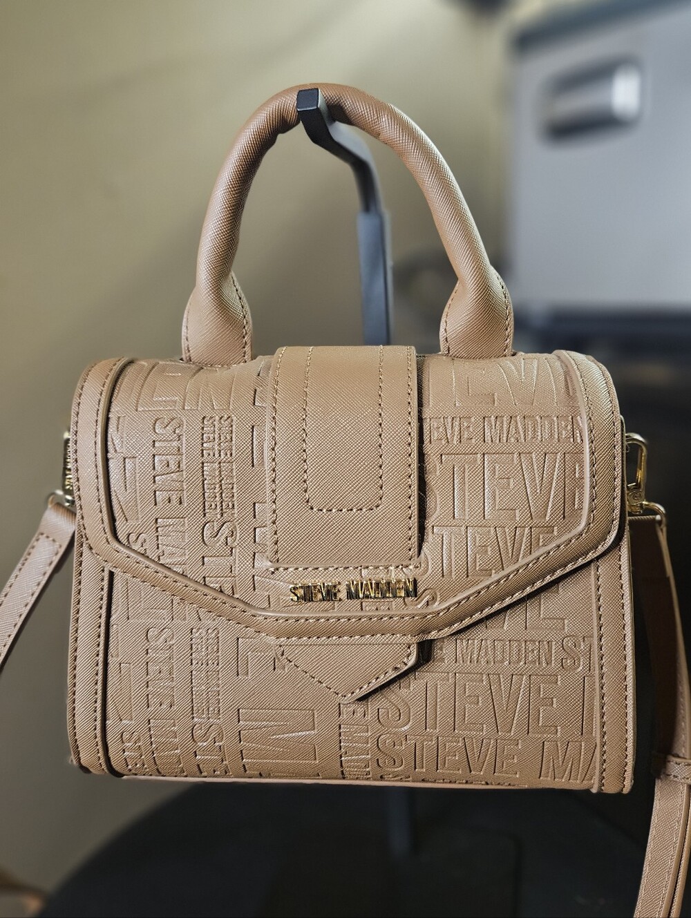 Steve Madden Baubrielle Top Handle Crossbody Bag- In Nutshell